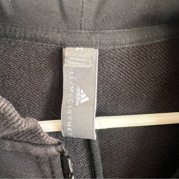 Adidas x Stella McCartney Black Zip Up Hoodie Sweatshirt M - Picture 2 of 8